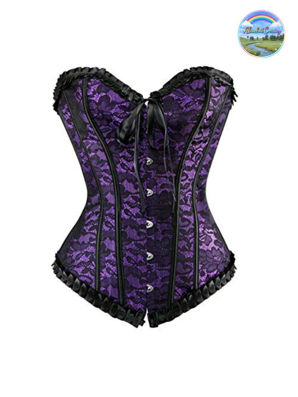 Women's Corset Top Bustier Medieval Steampunk Victorian Lace Up Costume